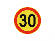 Liikennemerkki 30 km/h R2 HIP 30