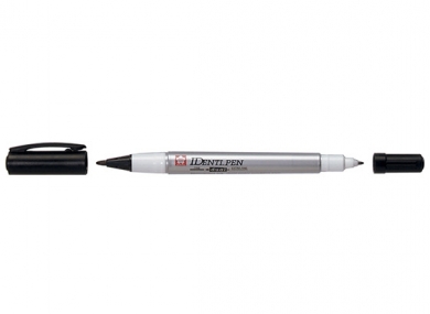 SAKURA IDENTIPEN DUALMARKER MUSTA 1/0,5