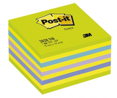 STAPLES VIESTILAPPUKUUTIO 76X76MM NEON