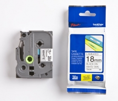 P-TOUCH 18MM TZE-241 MUSTA/VALKOINEN