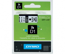 DYMO D1 9MM MUSTA/VALKOINEN 41913