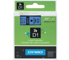 DYMO D1 12MM MUSTA/SININEN 45016