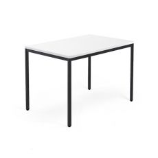Työpöytä Modulus 1200x800mm, valkoinen, musta jalusta