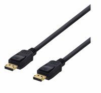 DELTACO DisplayPort-kaapeli, 2 m, 4K UHD, DP 1.2, musta