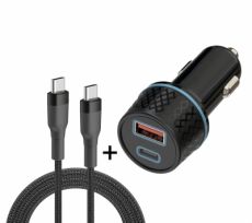 Insmat autolaturi USB-C, 25 W, musta