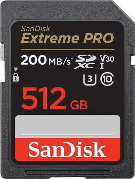 SanDisk 512 Gt Extreme Pro SDXC UHS-I -muistikortti