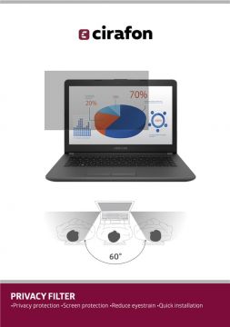 CIRAFON PRIVACY FILTER 13.3-tuumainen 294x165mm 16:9