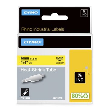 Kutistesukka Dymo Rhino 18052 6 mm kelt