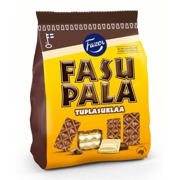 Vohvelikeksi Fasupala tuplasuklaa 199 g
