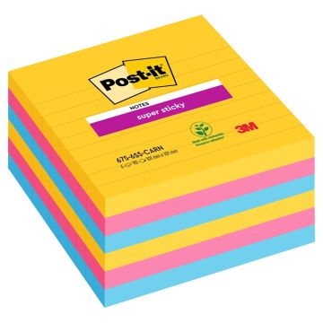 POST-IT SUPERSTICKYCARNIVAL 101X101MM/6