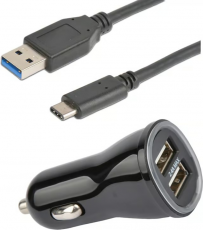 Cirafon Autolaturi 1M USB-C- kaapeli Musta 1m