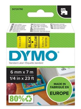 DYMO D1 9MM MUSTA/KELTAINEN