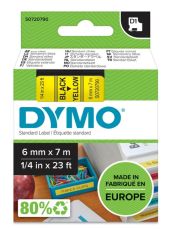 DYMO D1 6MM MUSTA/KELTAINEN