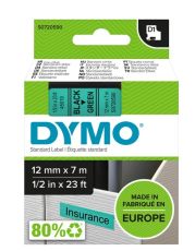 DYMO D1 12MM MUSTA/VIHREÄ 45019