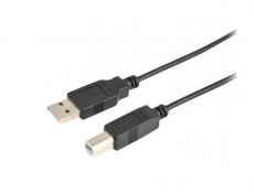 1m USB A USB B Musta
