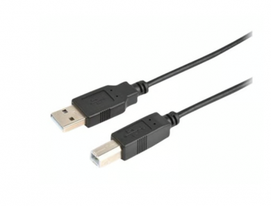 1m USB A USB B Musta
