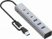 7-Porttinen USB 3.0 -hubi USB-C-virransyötöllä 