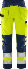 ELTEL Fristads Green 2641 GPLU High vis rakentajan housut LK2 keltainen/sininen